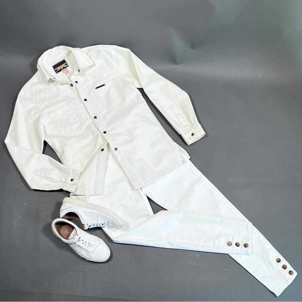 LOFT skinny slim pockets white jeans trousers pant 25, 0